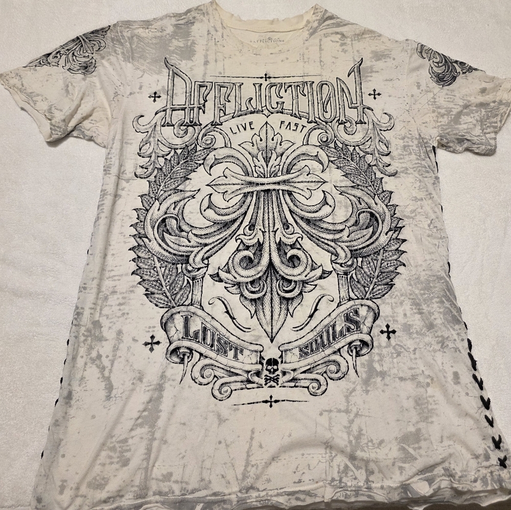 Affliction Gray Short Sleeve Tee